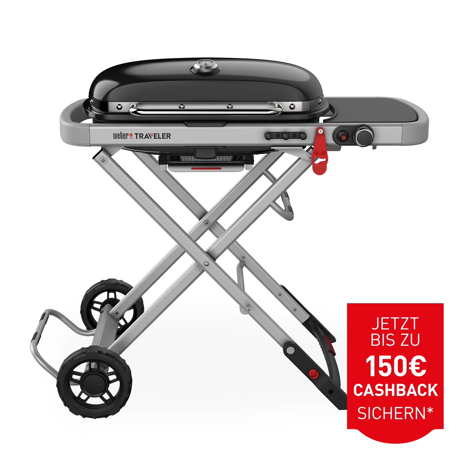 Weber Traveler Gasgrill Schwarz