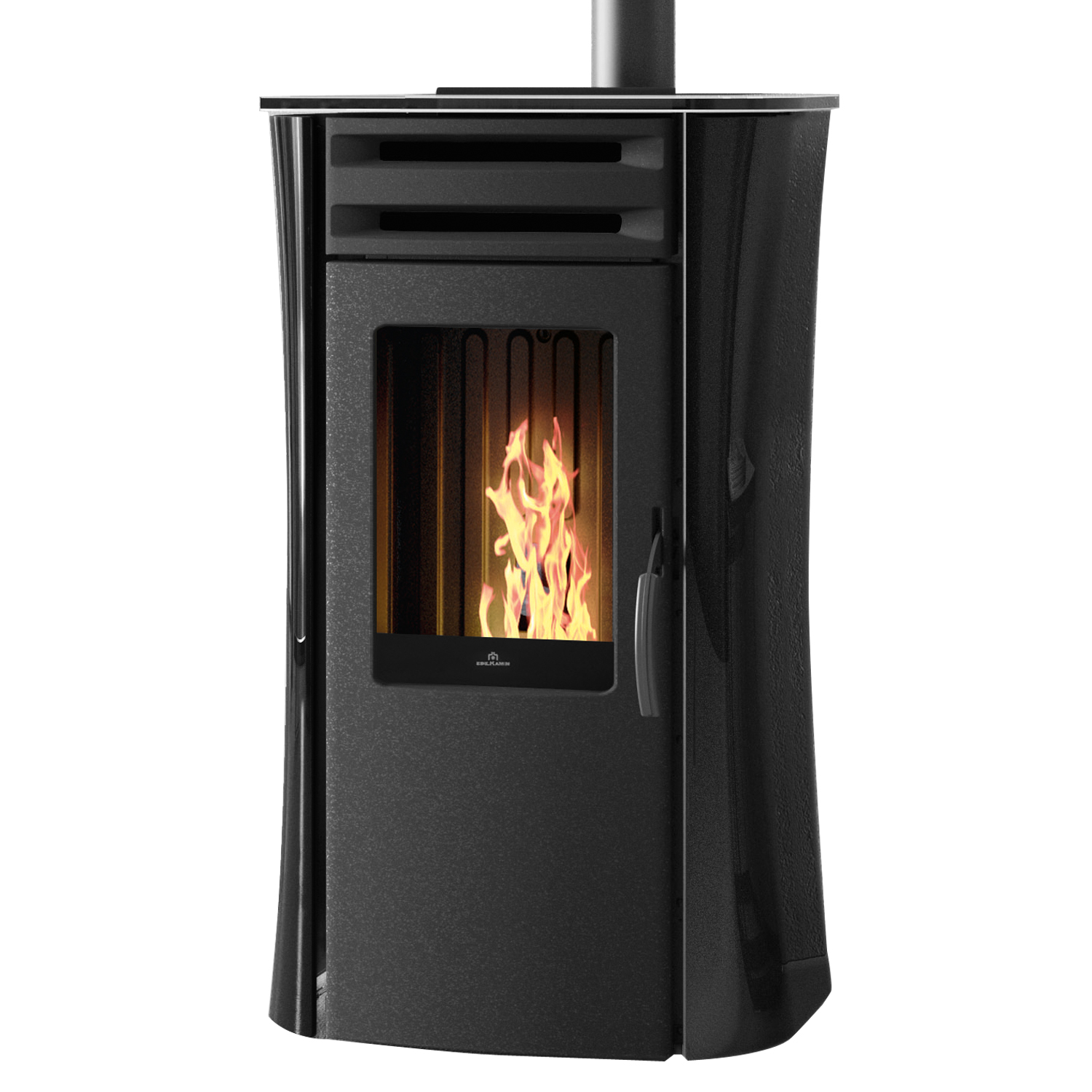 Edilkamin Dania Air Tight Plus Pelletofen Stahl Schwarz / Glas Schwarz