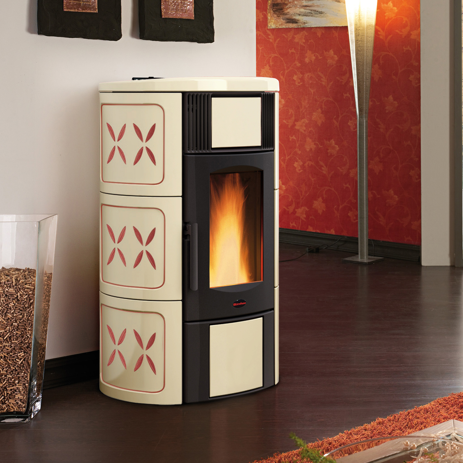 Extraflame Iside Idro H15 Wasserführender Pelletofen Majolika Amethyst Extraflame Iside Idro H15 Wasserführender Pelletofen Majolika Amethyst