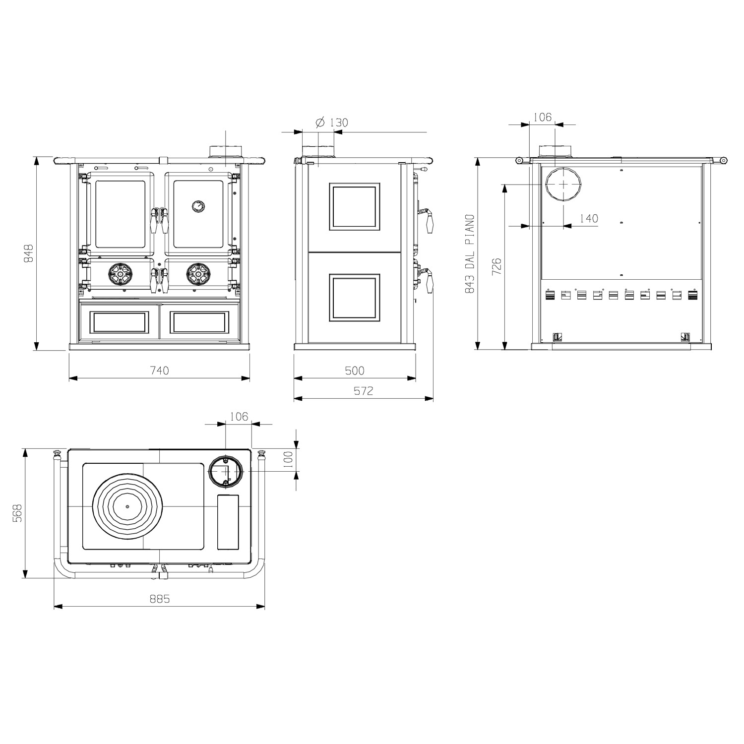 La Nordica Rosetta 16 Küchenofen Naturstein