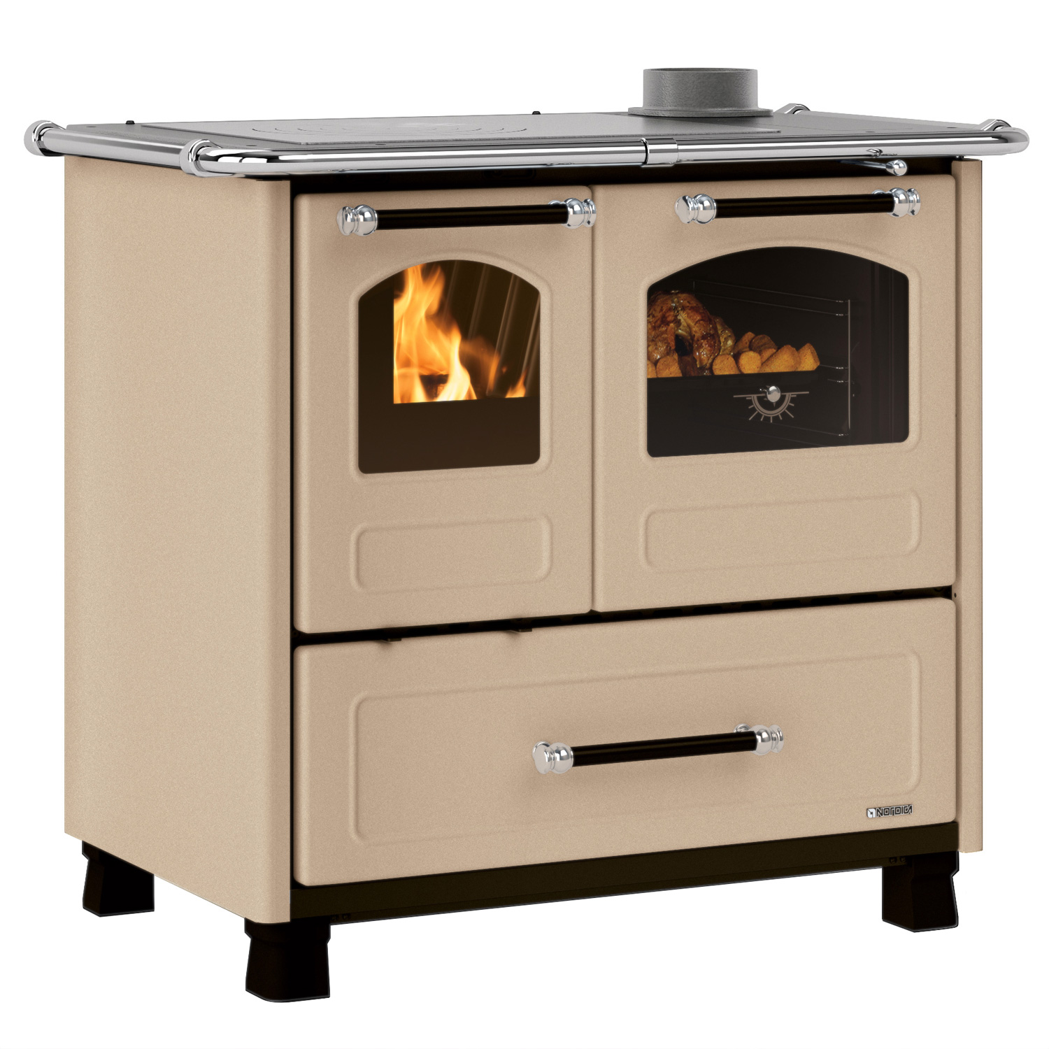 La Nordica Family 4,5 Küchenofen Stahl Cappuccino