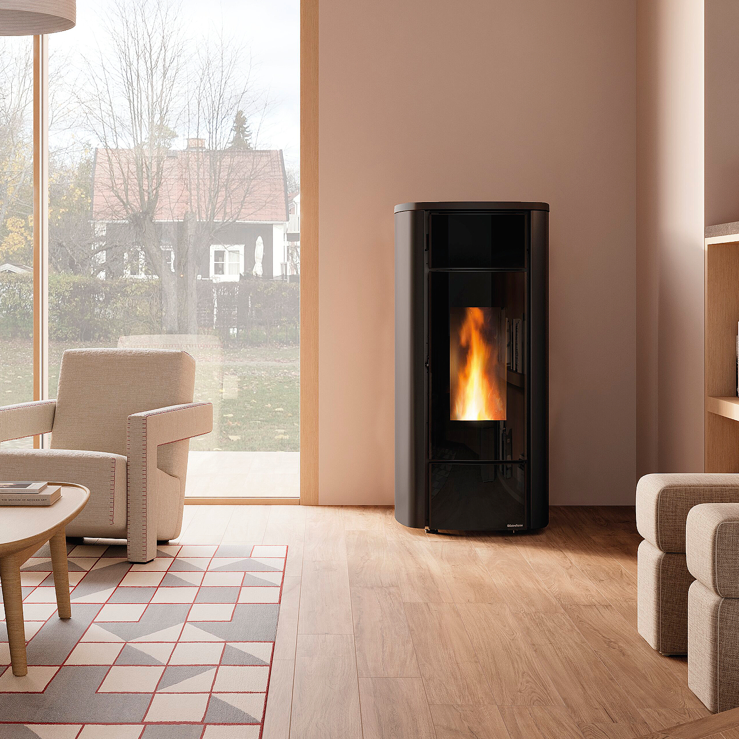 Extraflame Miriana Idro H20 wasserführender Pelletofen schwarz Evolution Line