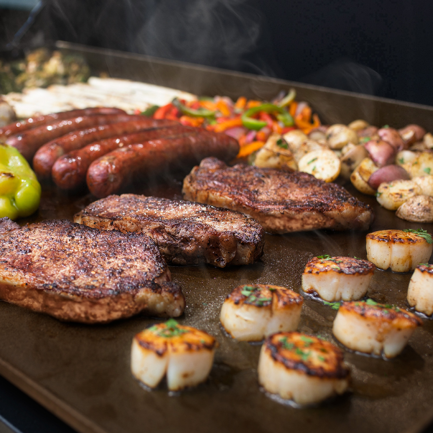 Char-Griller Flat Iron 4 Brenner Griddle Gasgrill
