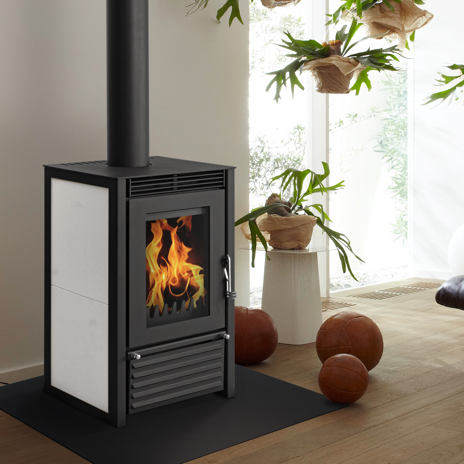 Kaminofen wasserführend Schmitzker Marbella Compact weiß Kaminofen wasserführend Schmitzker Marbella Compact weiß