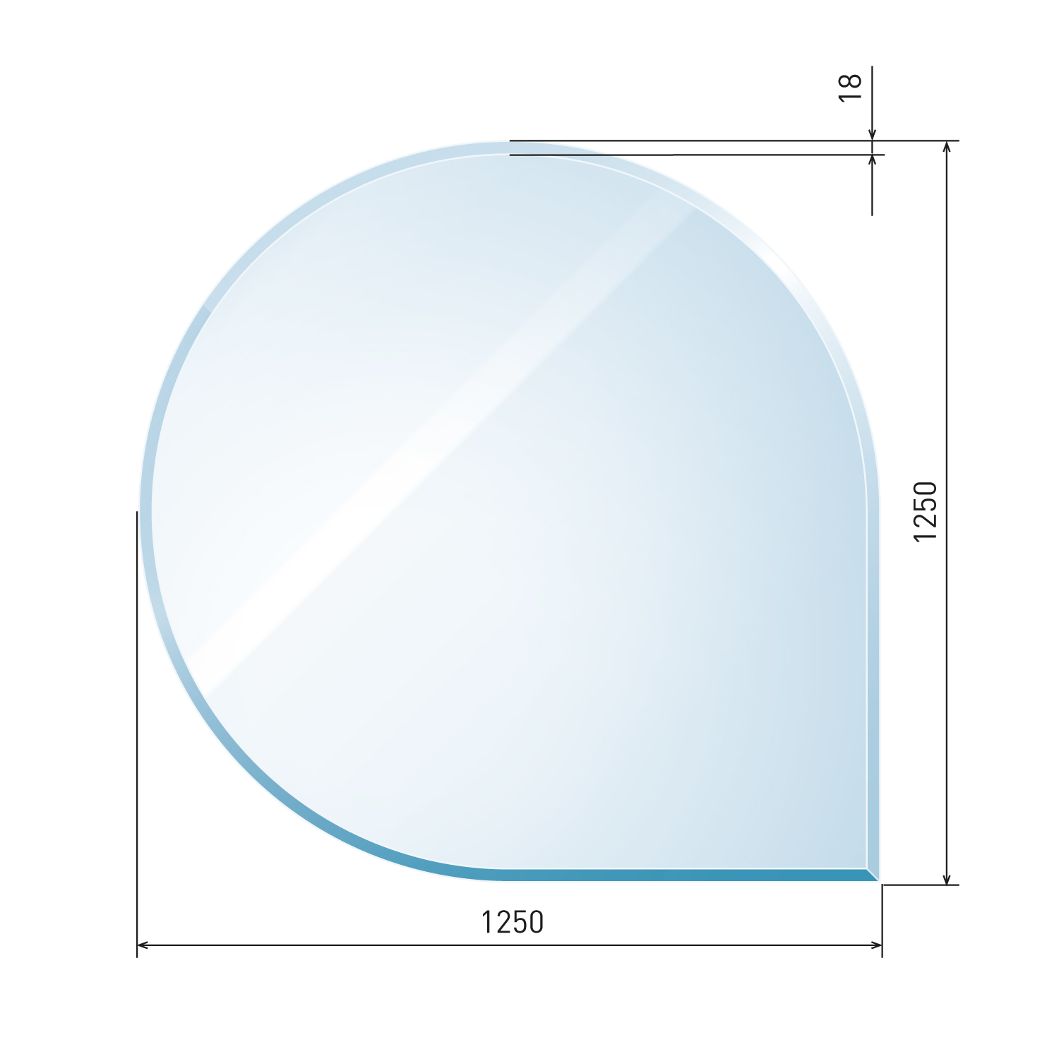 Raik Kamin Glasplatte Tropfen 2 inkl. Facette Raik Kamin Glasplatte Tropfen 2 inkl. Facette