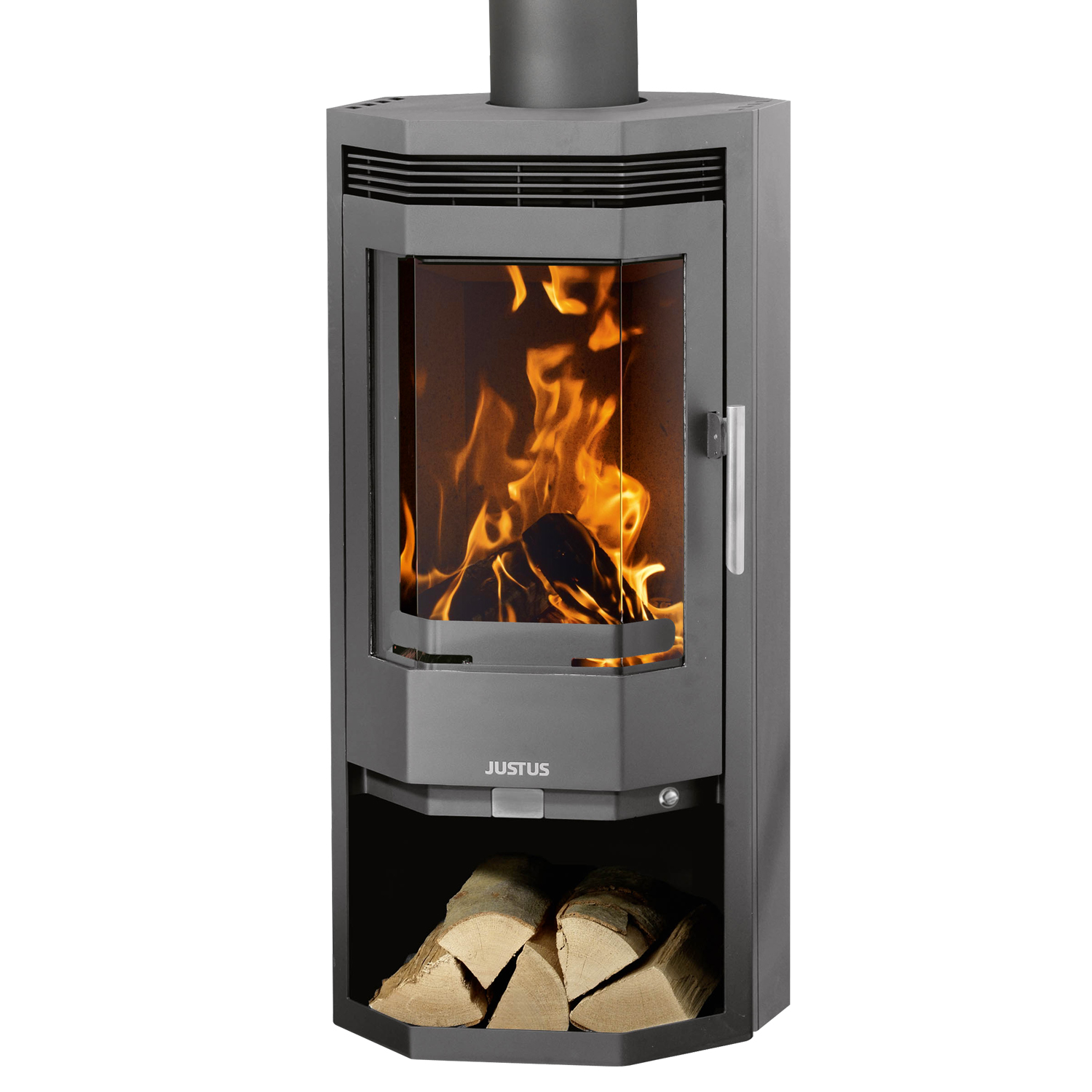 Justus Usedom 5D Kaminofen Stahl Gussgrau Justus Usedom 5D Kaminofen Stahl Gussgrau