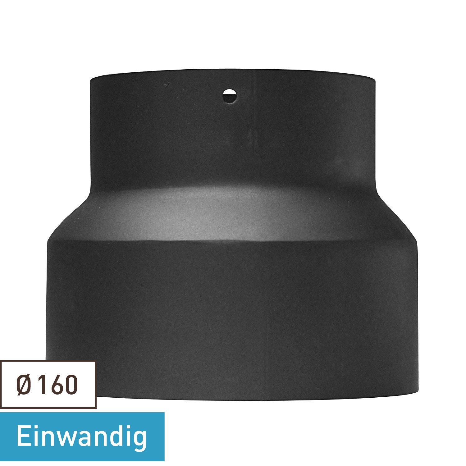 Raik Basic Reduzierung 160mm - 150mm schwarz für Rauchrohr / Ofenrohr