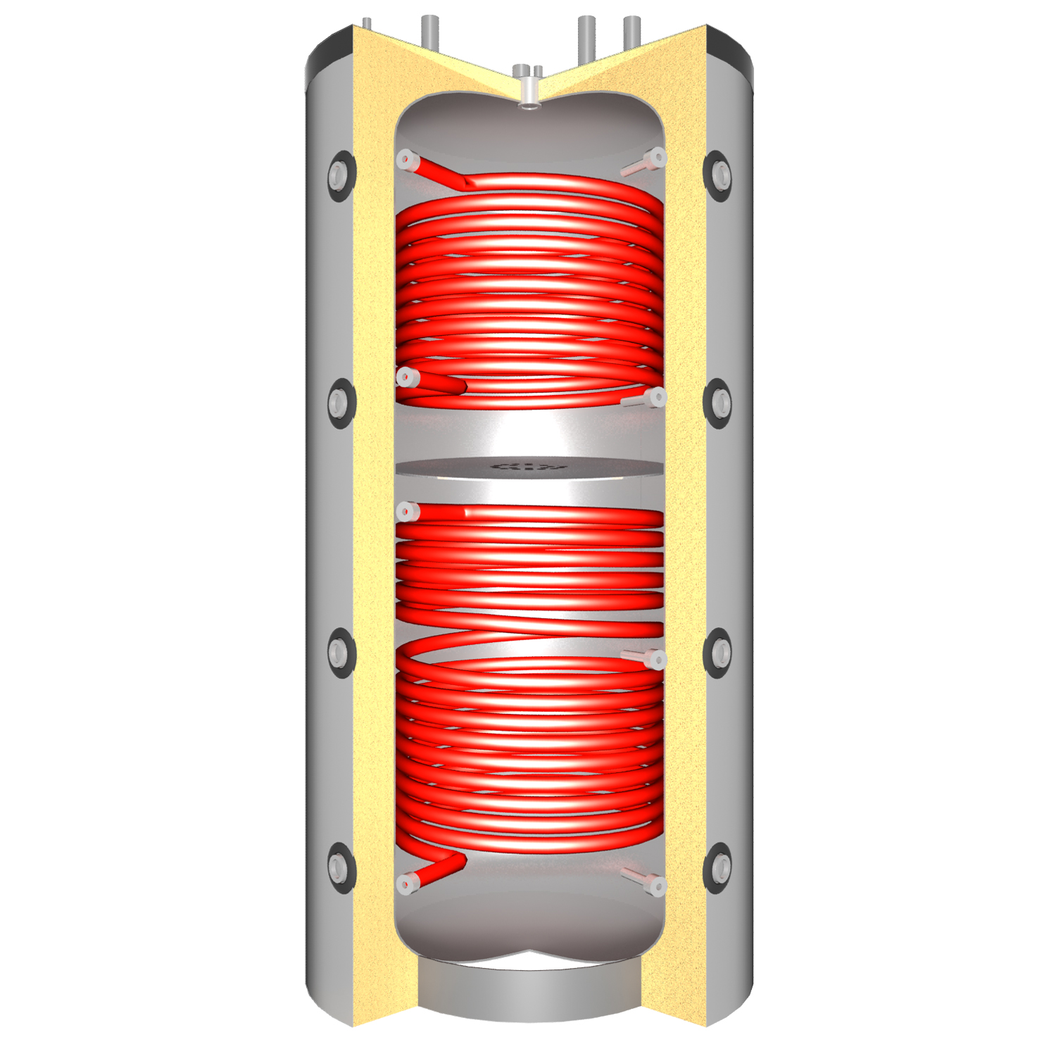 Pufferspeicher TPSRR 500 (480 Liter) mit 2x Solarwärmetauscher Pufferspeicher TPSRR 500 (480 Liter) mit 2x Solarwärmetauscher