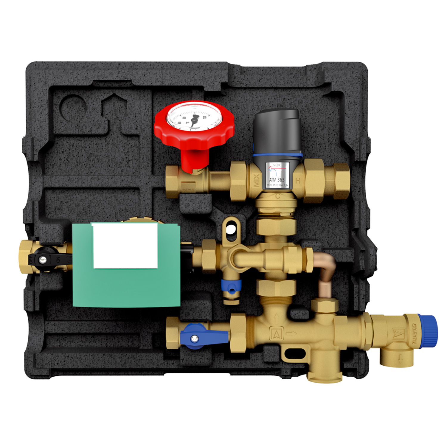Afriso WZS 100 Warmwasserzirkulationssystem mit Isolation, Hydraulikgruppe Afriso WZS 100 Warmwasserzirkulationssystem mit Isolation, Hydraulikgruppe