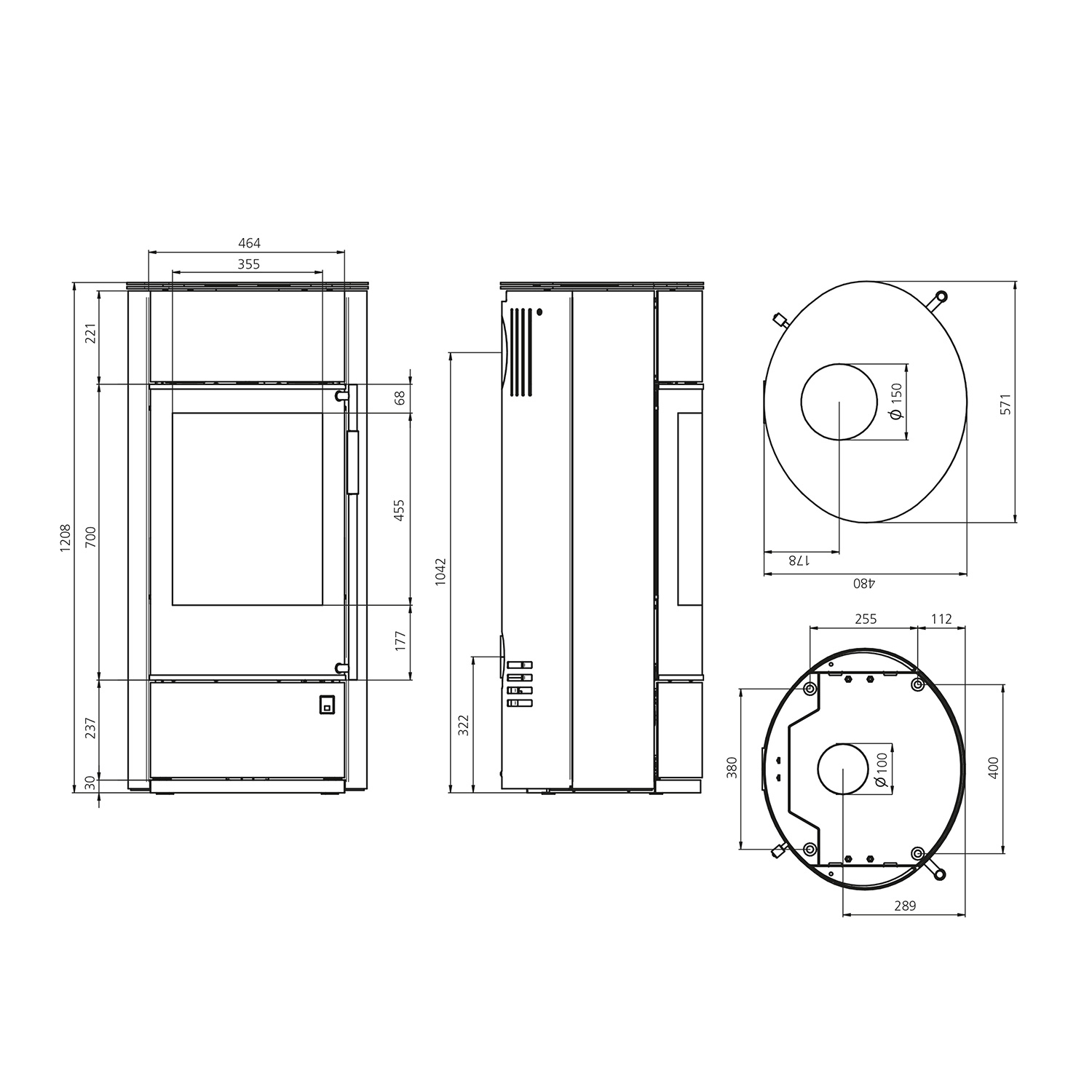 Oranier+ Polar Neo W+ Kaminofen pureBLACK Sonderedition