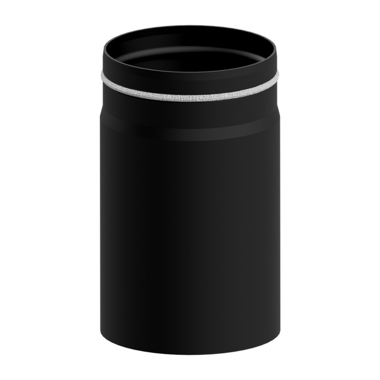 Raik Lifestyle Längenelement Durchmesser 150x250x2,00mm eingezogen mit Dichtung schwarz für Rauchrohr/ Ofenrohr