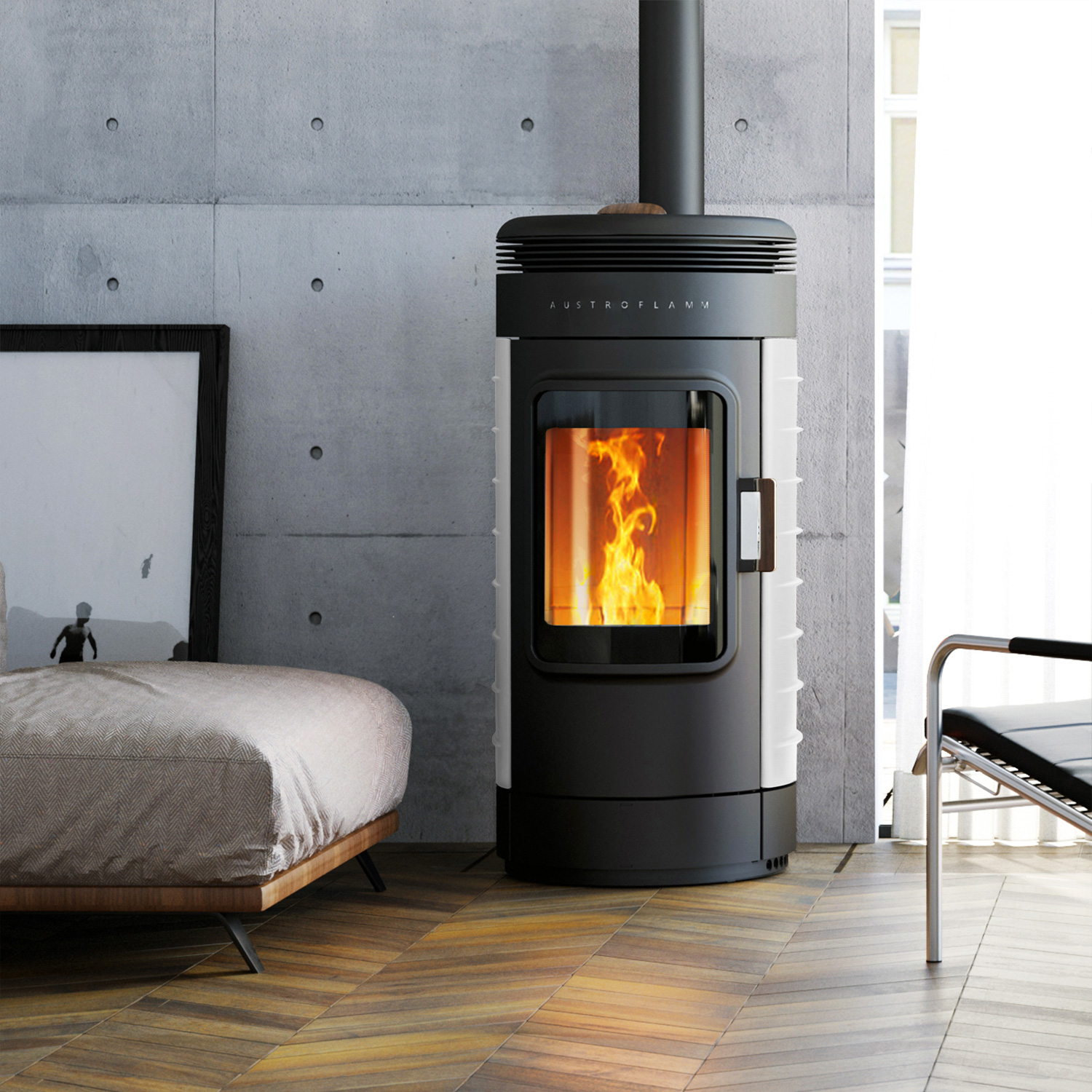 Austroflamm Ella Pelletofen Keramik Glänzend Weiß Austroflamm Ella Pelletofen Keramik Glänzend Weiß