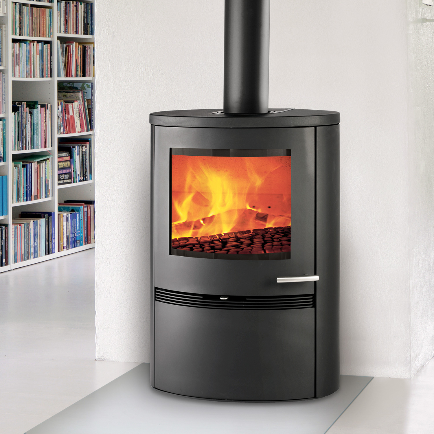 TermaTech TT22HS Kaminofen Black, Speckstein schwarz lackiert