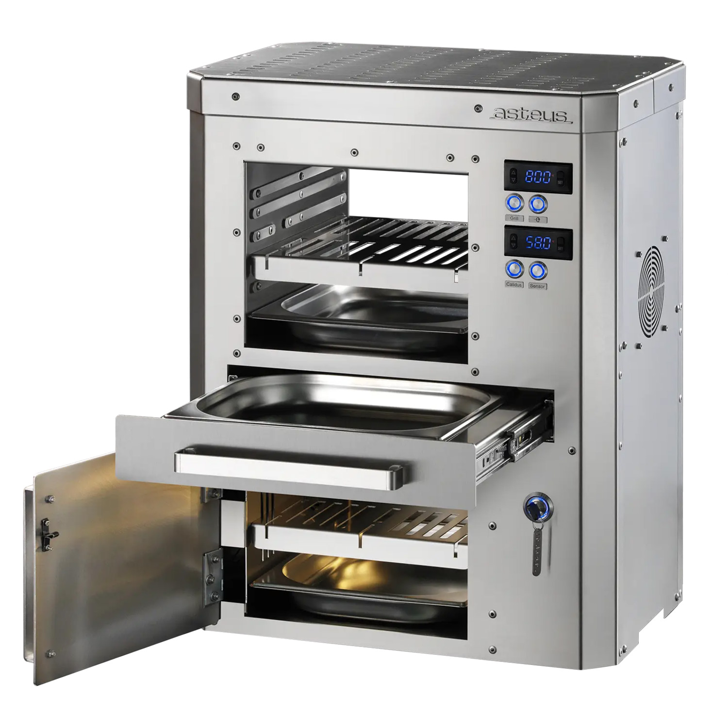 Asteus Segula 800° Lifestyle Elektrogrill Edelstahl