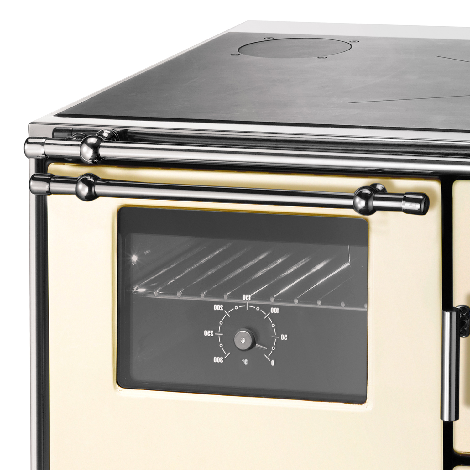 Westminster K 176 F/A 70 Küchenofen Stahl Elfenbein, Backfach links Westminster K 176 F/A 70 Küchenofen Stahl Elfenbein, Backfach links