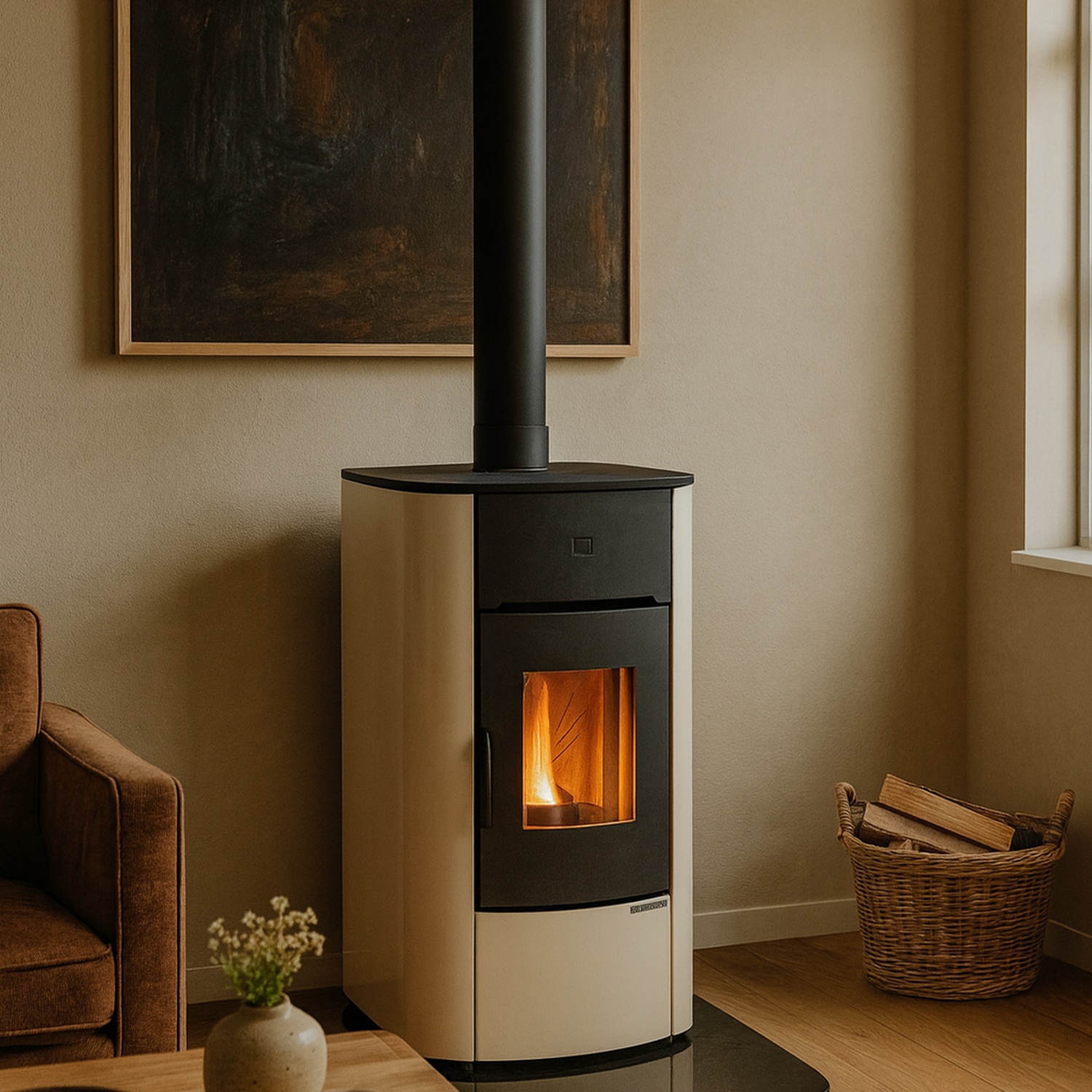 Extraflame Prestige Line ANGELICA Pelletofen Elfenbein