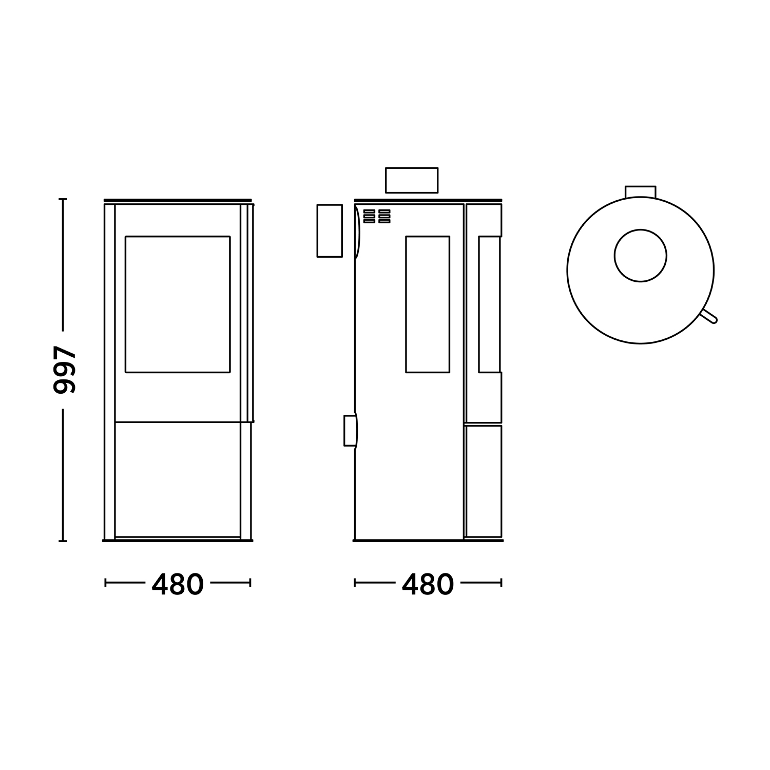 Fireplace Amarant Kaminofen Stahl Schwarz | Topplatte Glas Fireplace Amarant Kaminofen Stahl Schwarz | Topplatte Glas