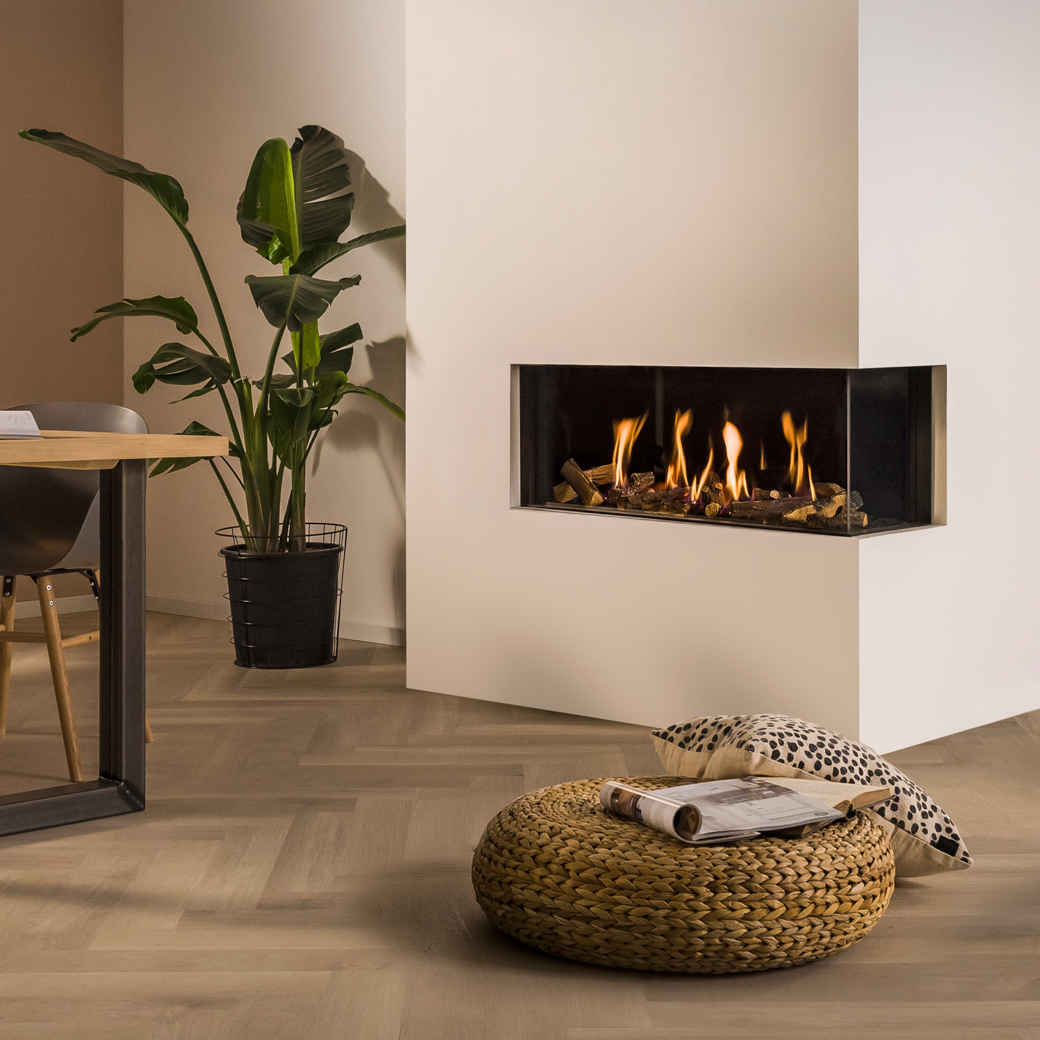 Trimline Fires Trimline 100 Corner Right Gas Kamineinsatz G20/G25