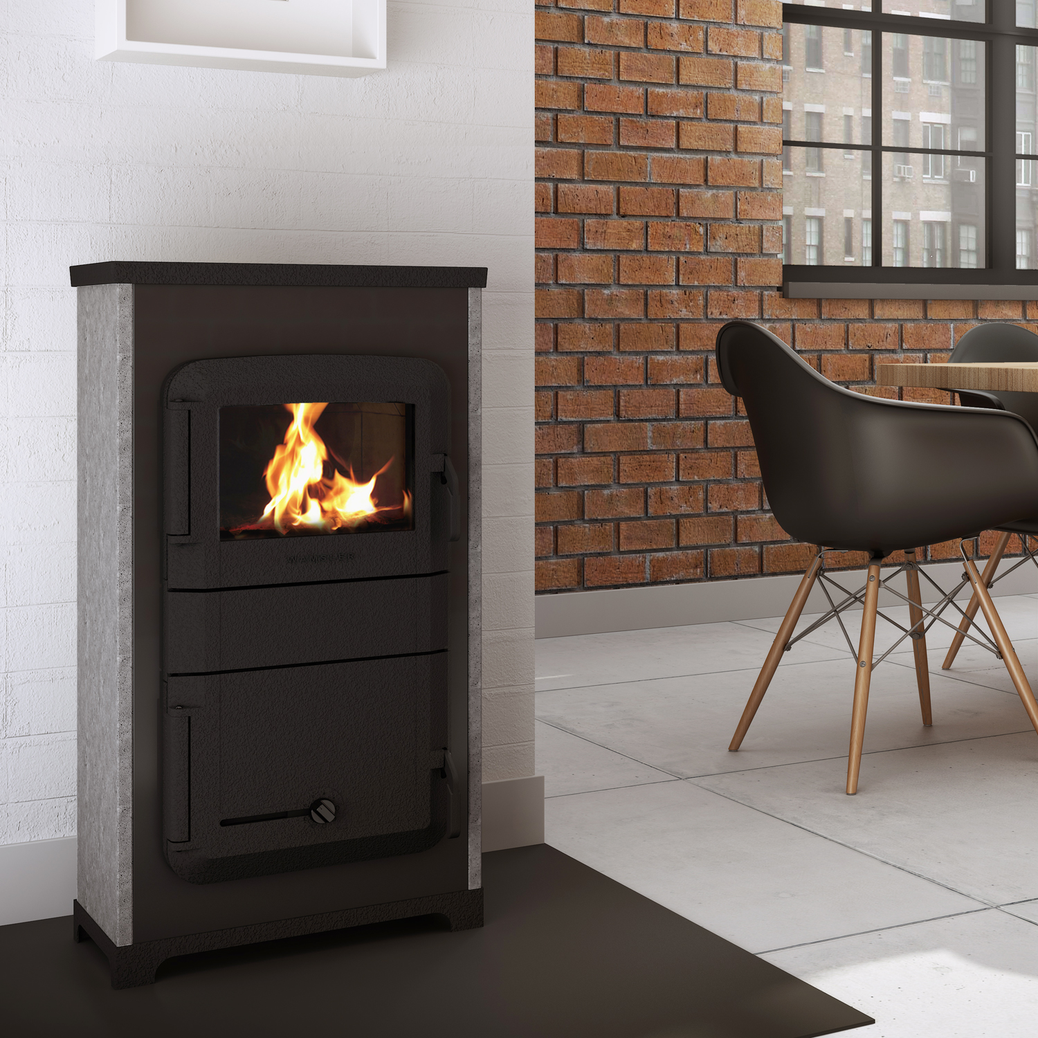 Wamsler RH-8 A/D Werkstattofen Naturstein / Automatik Dauerbrand Wamsler RH-8 A/D Werkstattofen Naturstein / Automatik Dauerbrand