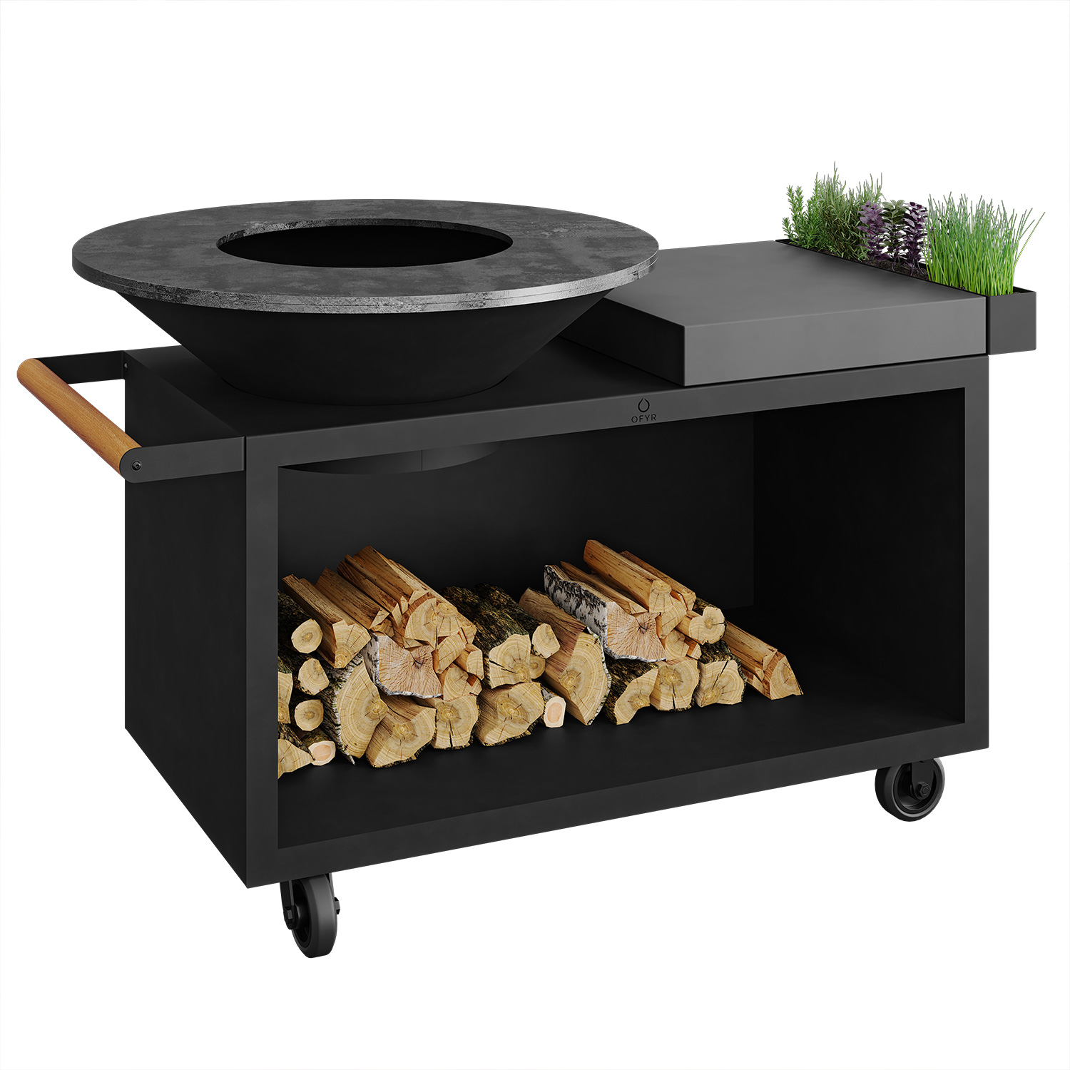 OFYR Island Black 100 PRO Grill & Feuerstelle mit Arbeitsplatte Keramik OFYR Island Black 100 PRO Grill & Feuerstelle mit Arbeitsplatte Keramik