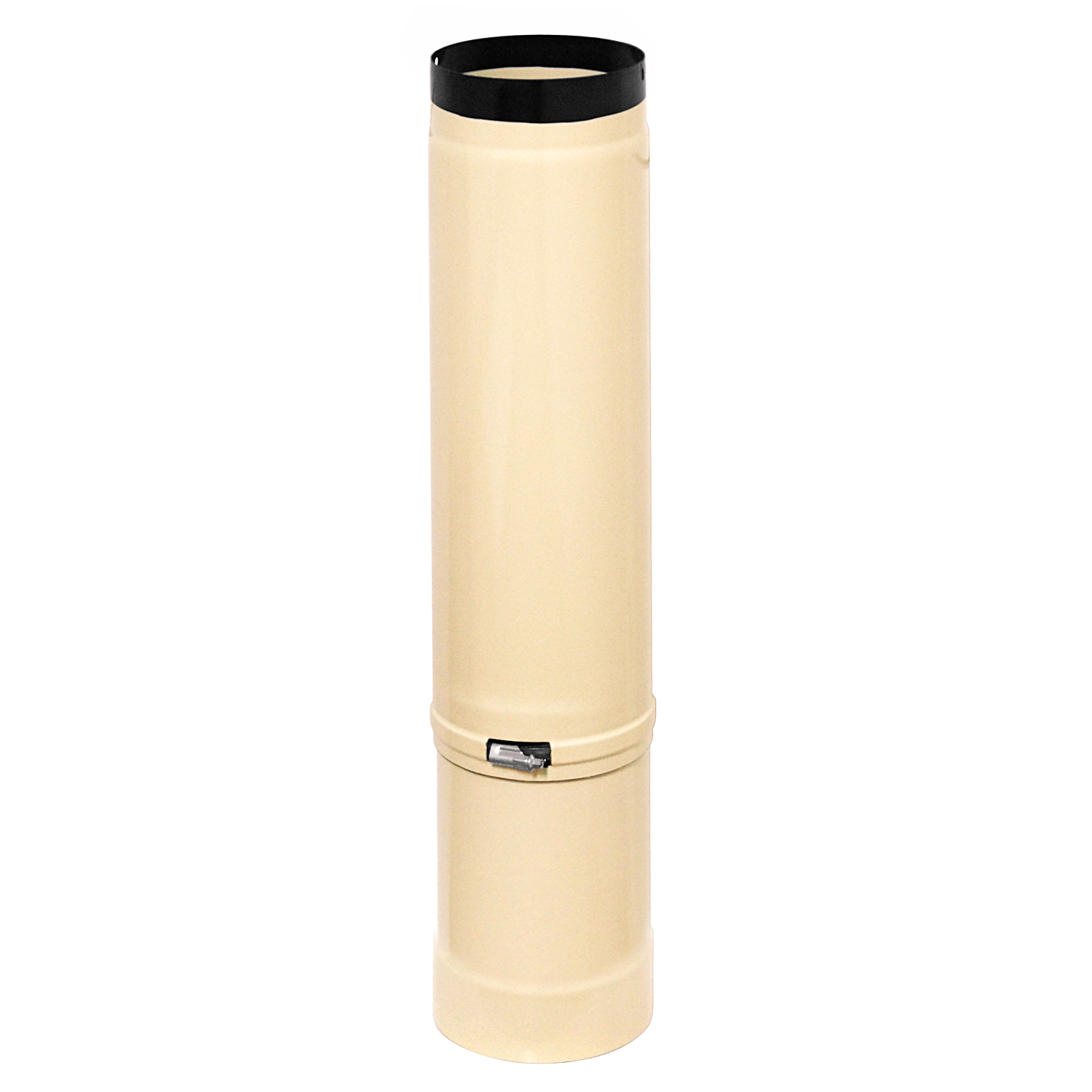Raik Rauchrohr / Ofenrohr Emaille 120mm - Länge 500 mm Teleskoprohr Elfenbein