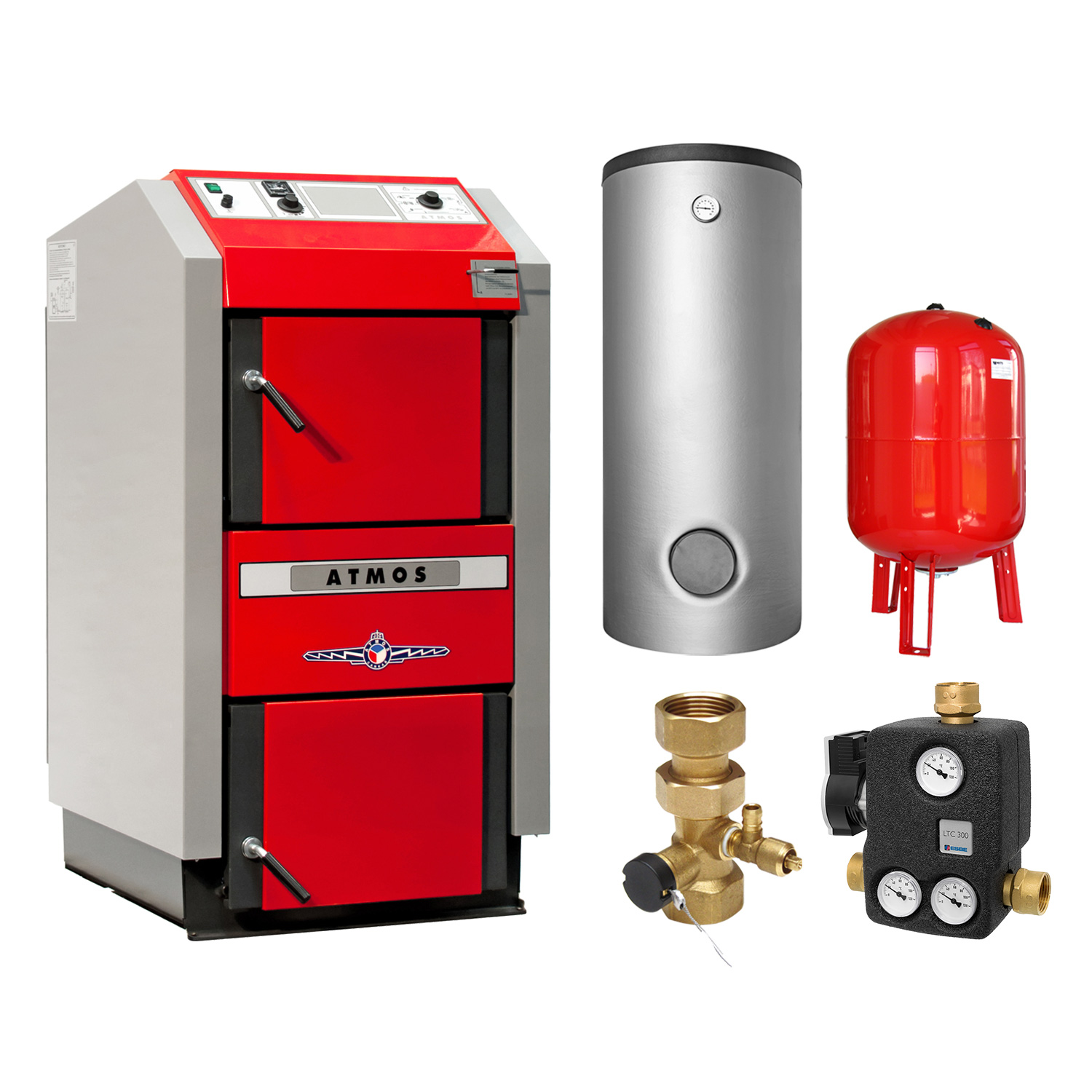 ATMOS GS20 Set + 2 Pufferspeicher 600 L, inkl. Isolierung