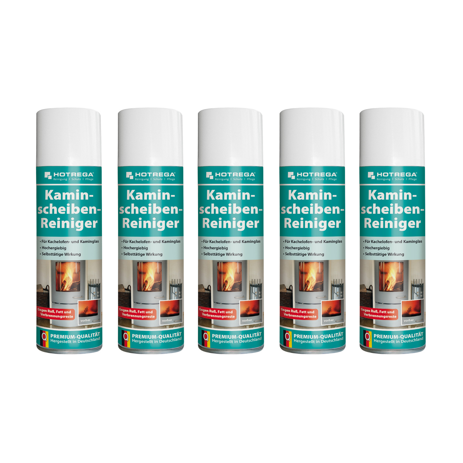 Hotrega Kaminscheiben-Reiniger 300 ml - 5er Set