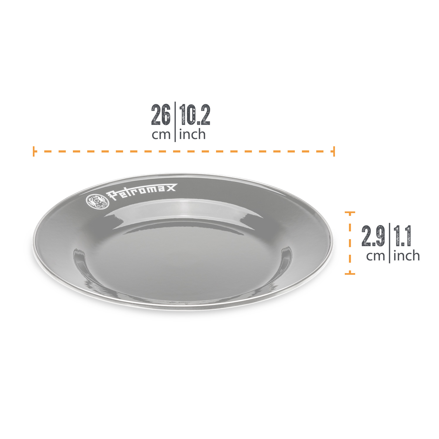 Petromax Emaille-Teller Schwarz 2er-Set Ø 26 cm Petromax Emaille-Teller Schwarz 2er-Set Ø 26 cm