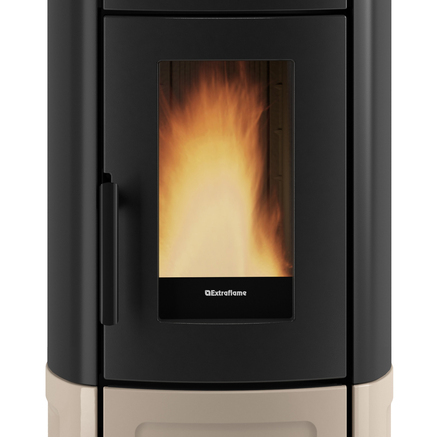 Extraflame Evolution Line Noris Lux Pelletofen Stahl Majolika Tortora