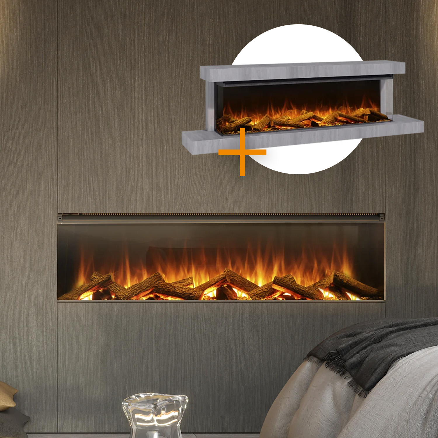 La Nordica Lumen 1600 LED Elektrokamin Stein