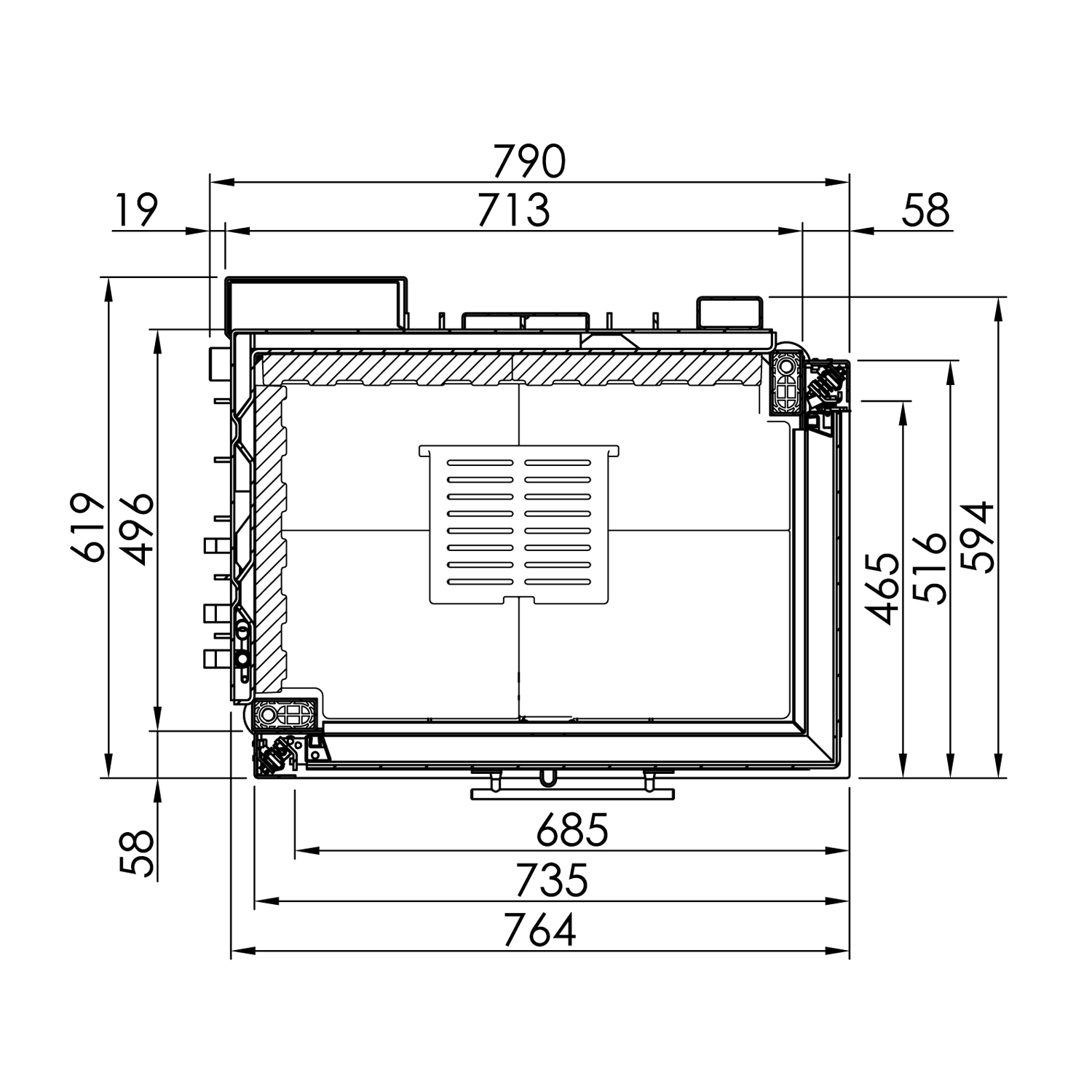 Spartherm Varia 2Rh H2O Kamineinsatz wasserführend Eck