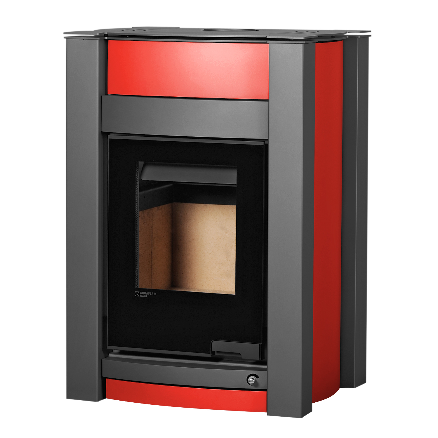 Aquaflam Vario Kalmar Basic Wasserführender Kaminofen Red 11/5 kW