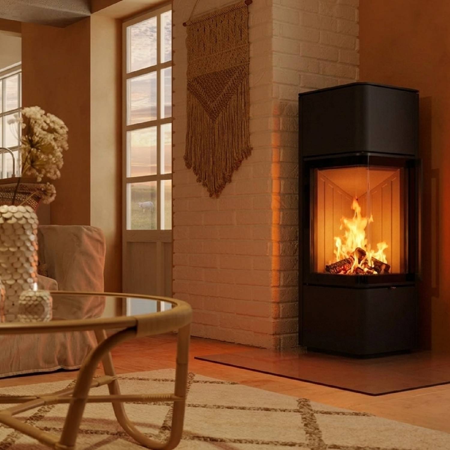 Spartherm Cubo S RLU Kaminofen Nero