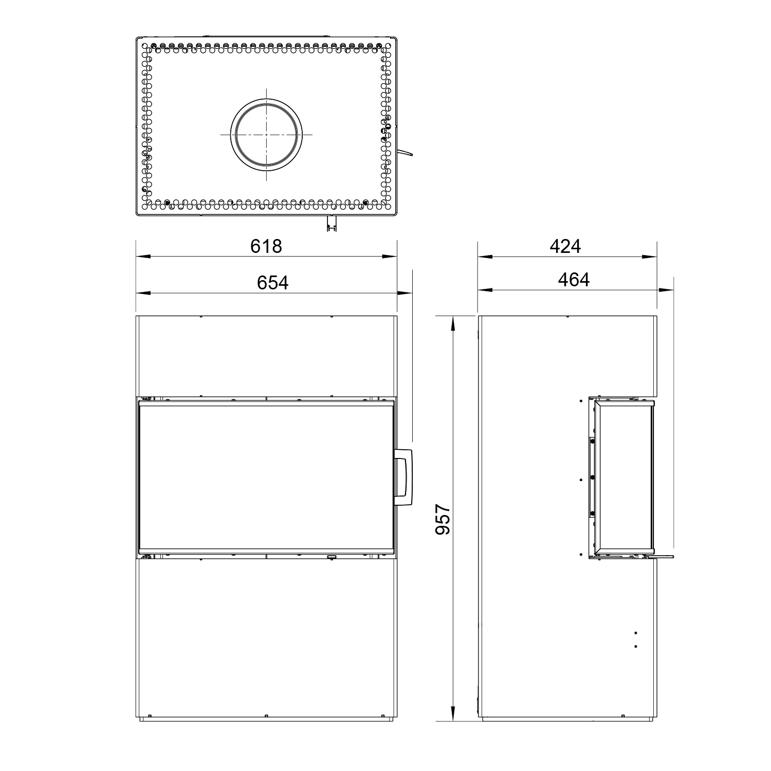 Austroflamm Dexter S3 3.0 Kaminofen Stahl Gussgrau