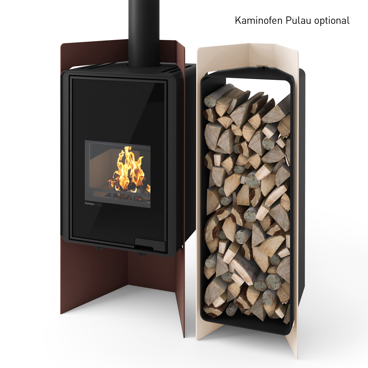 HS Flamingo Deluxe 4 Holzregal Creme HS Flamingo Deluxe 4 Holzregal Creme