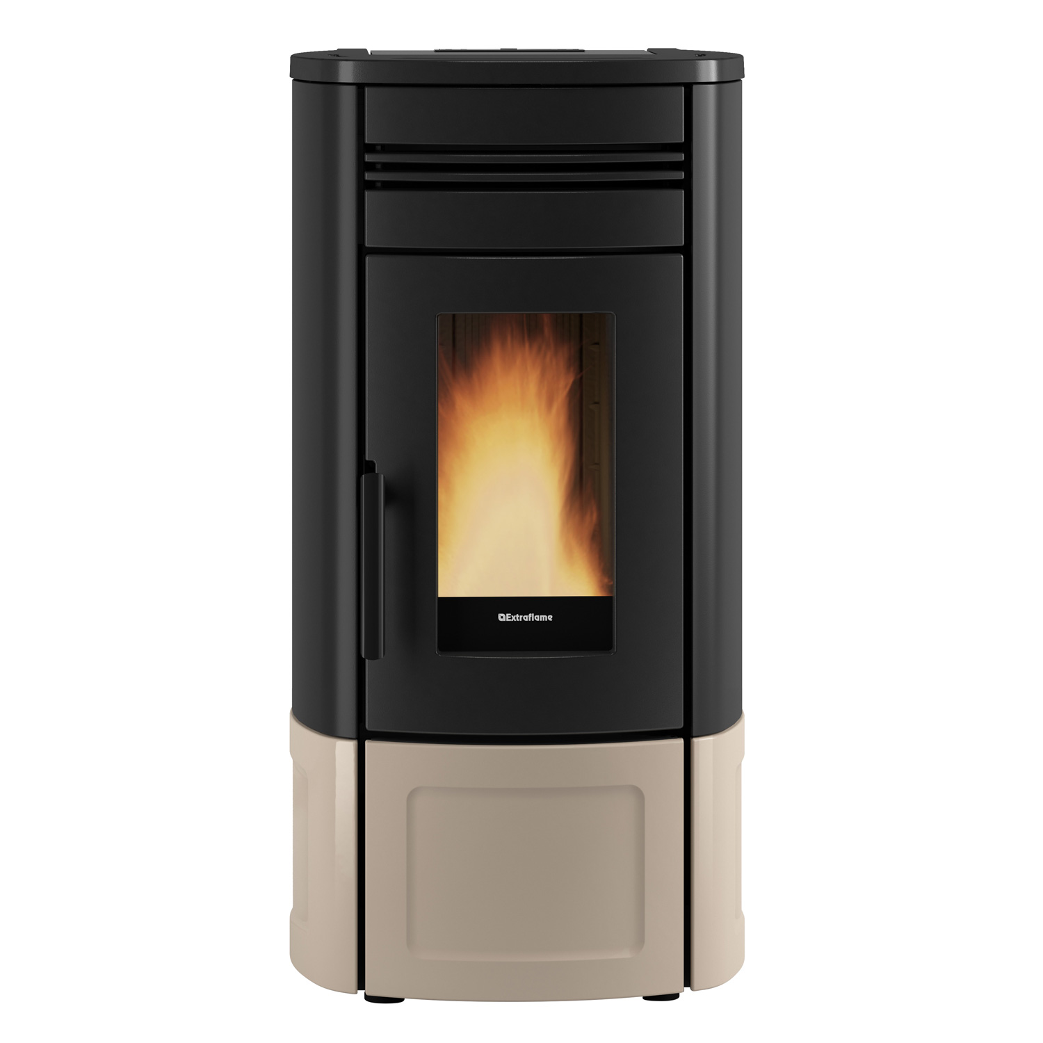 Extraflame Evolution Line Noris Lux Pelletofen Stahl Majolika Tortora