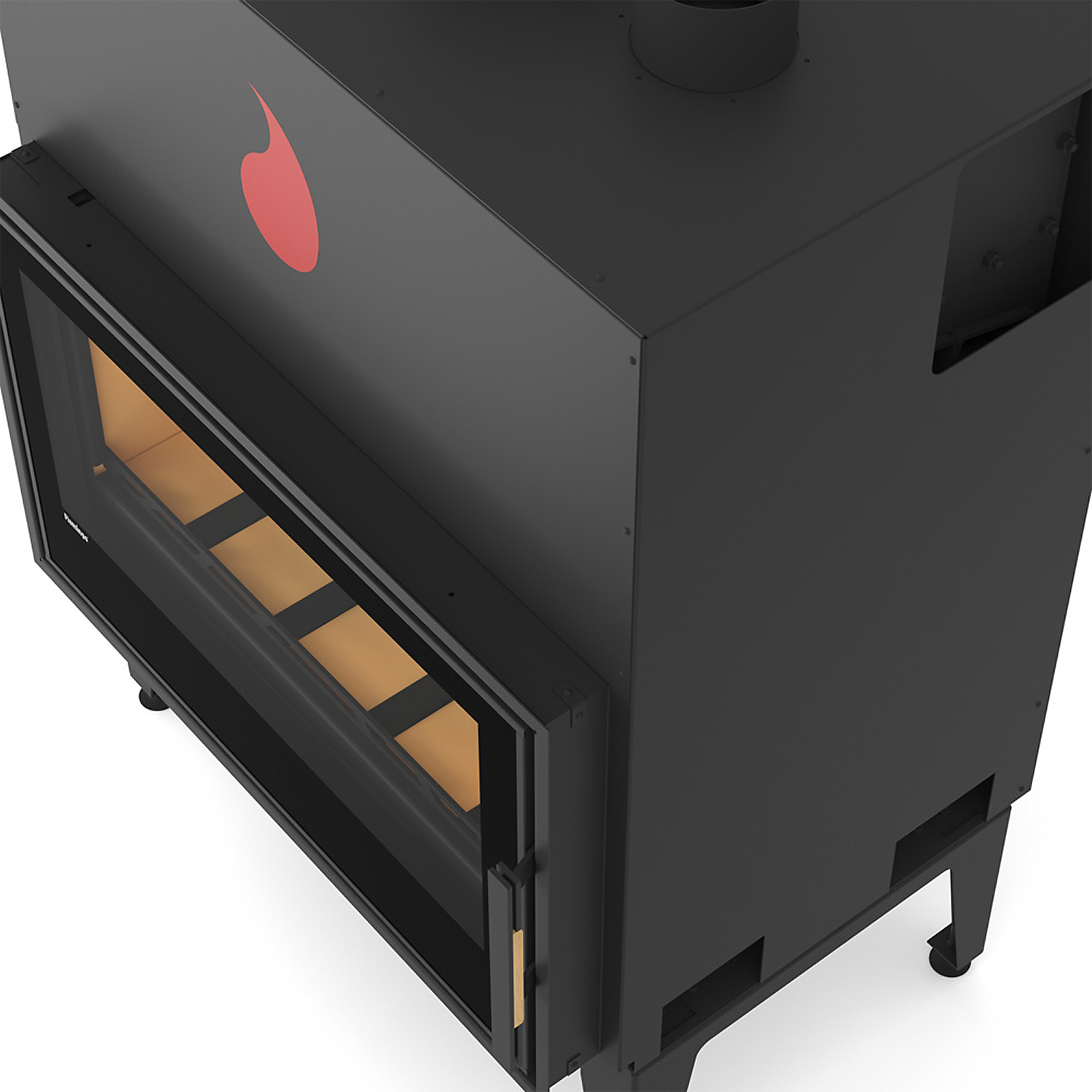 HS Flamingo X15 Kamineinsatz Stahl Schwarz Automatic