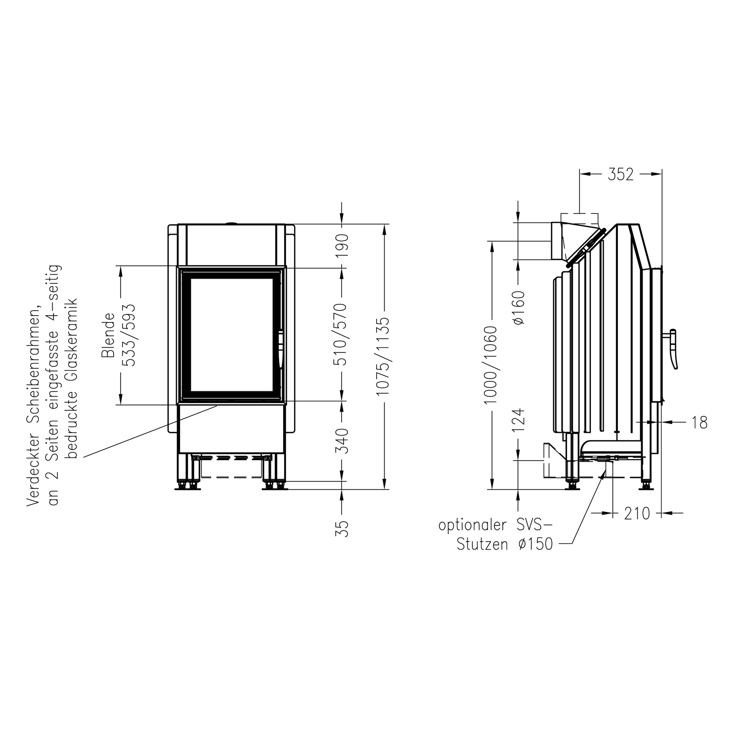 Spartherm Mini R1V-4S Kamineinsatz 51 cm links Spartherm Mini R1V-4S Kamineinsatz 51 cm links