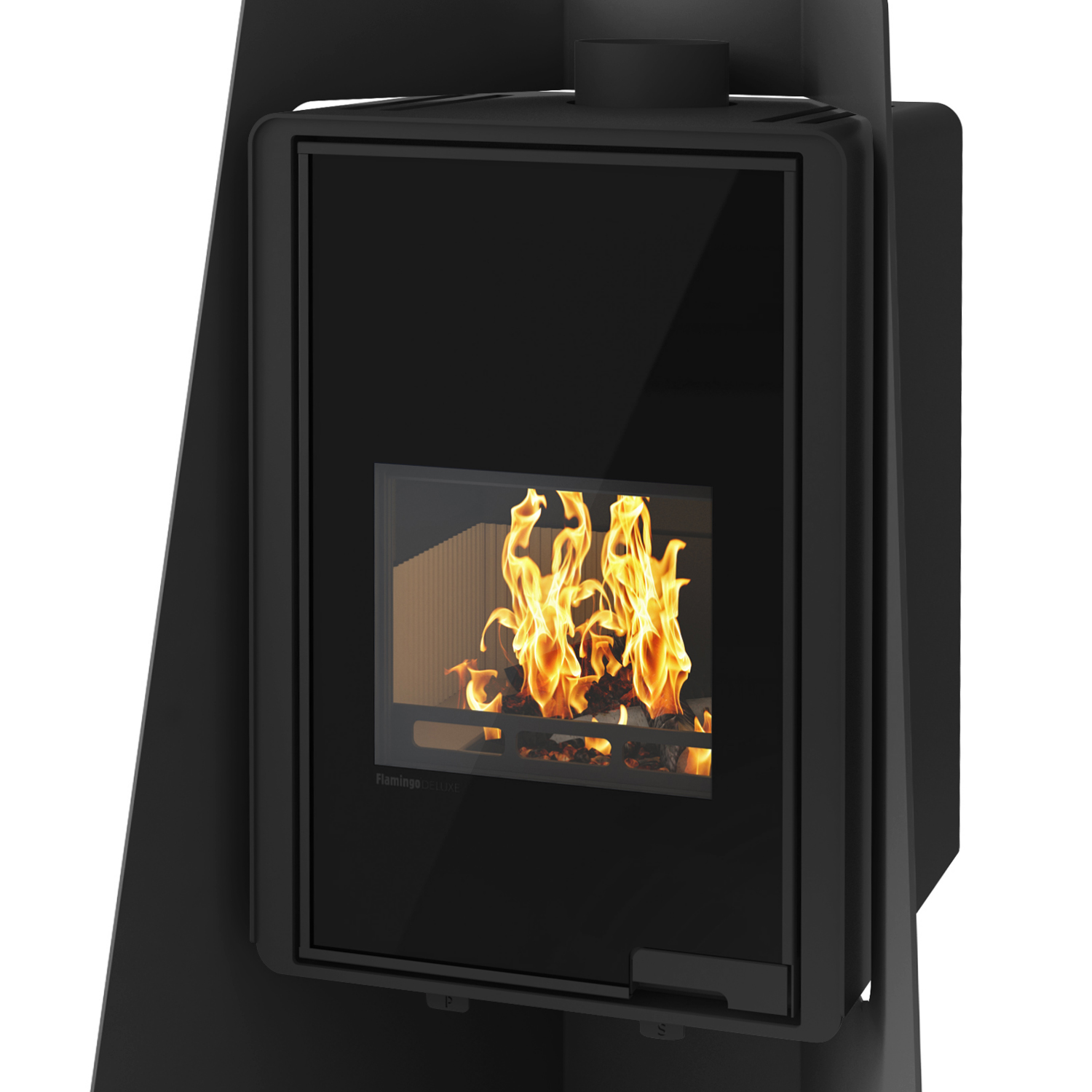 HS Flamingo Deluxe Island Kaminofen Schwarz HS Flamingo Deluxe Island Kaminofen Schwarz