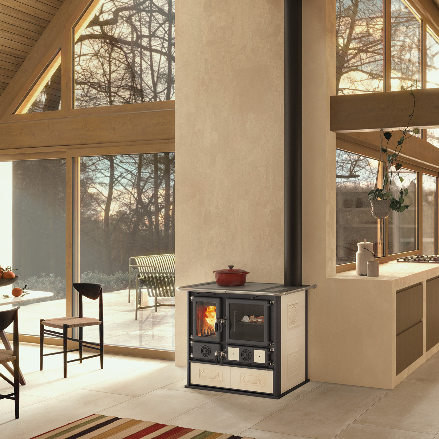 La Nordica Rosa 16 Küchenofen Ceramica Liberty Panna