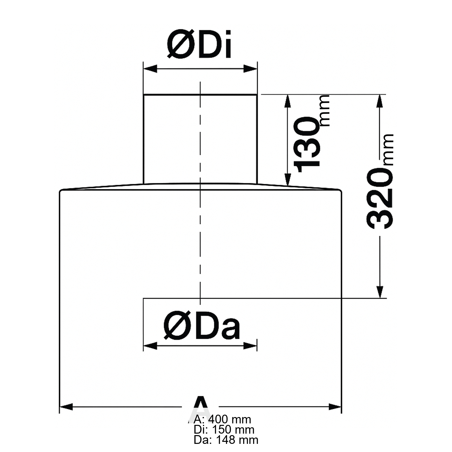 Schiedel Dehnfugenblech Ø150 mm glänzend