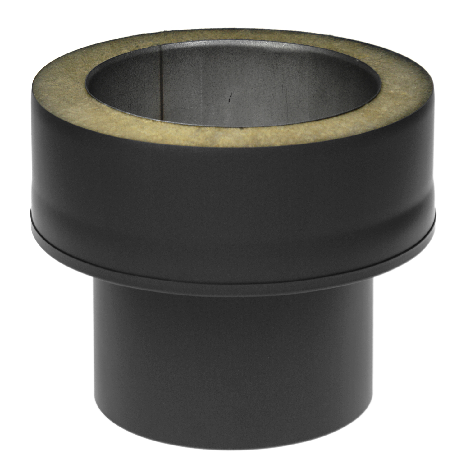 Raik Coltherm Adapter 150mm von EW auf DW schwarz für Rauchrohr / Ofenrohr