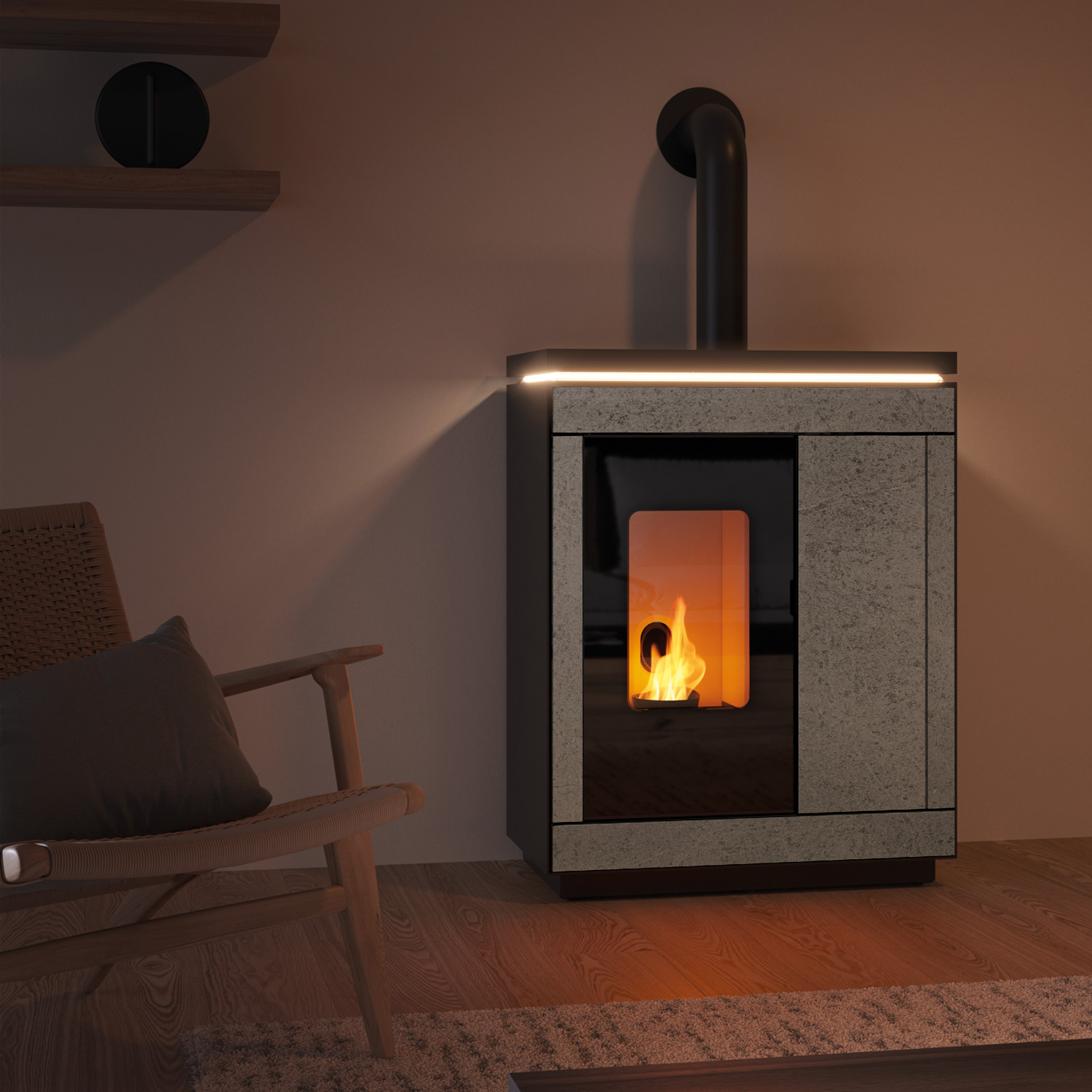 Olsberg Epana Pelletofen Naturstein Serpentin Olsberg Epana Pelletofen Naturstein Serpentin