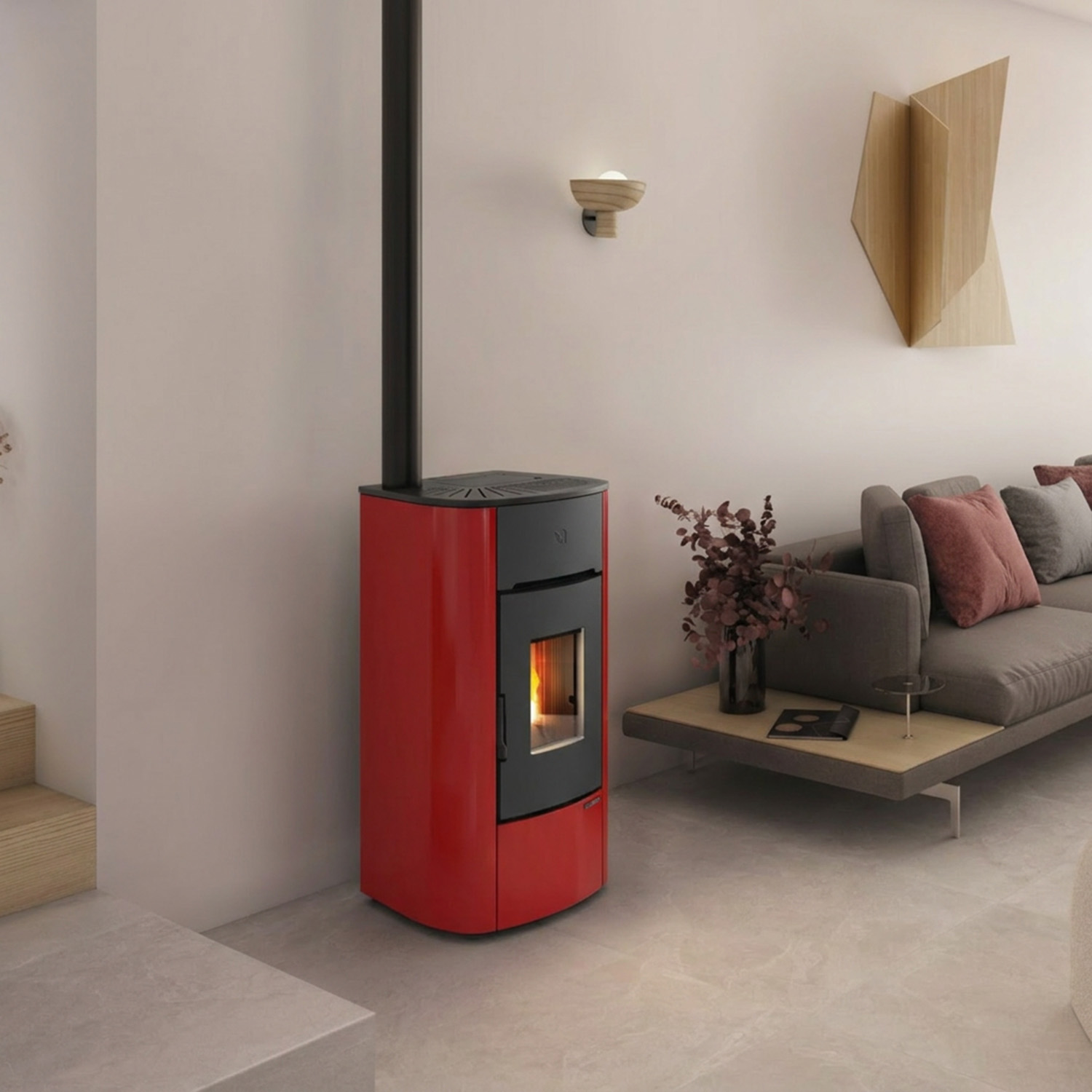 Extraflame Mariella AD Pelletofen Traditional Line bordeaux
