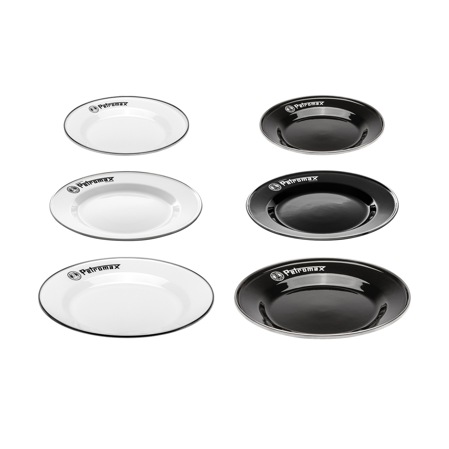 Petromax Emaille-Teller Schwarz 2er-Set Ø 26 cm Petromax Emaille-Teller Schwarz 2er-Set Ø 26 cm