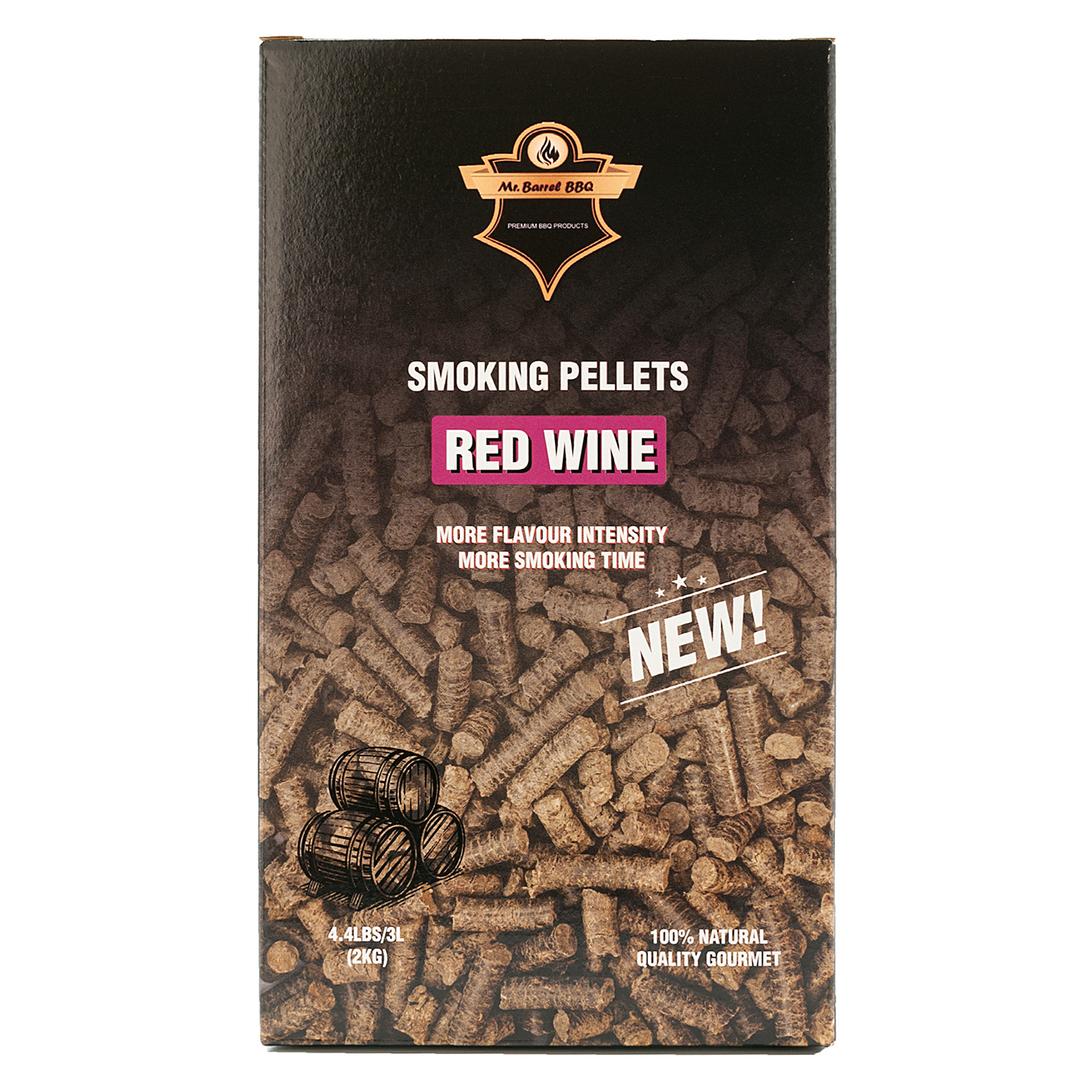 Mr. Barrel BBQ Smoking Pellets L Red Wine, 2 kg