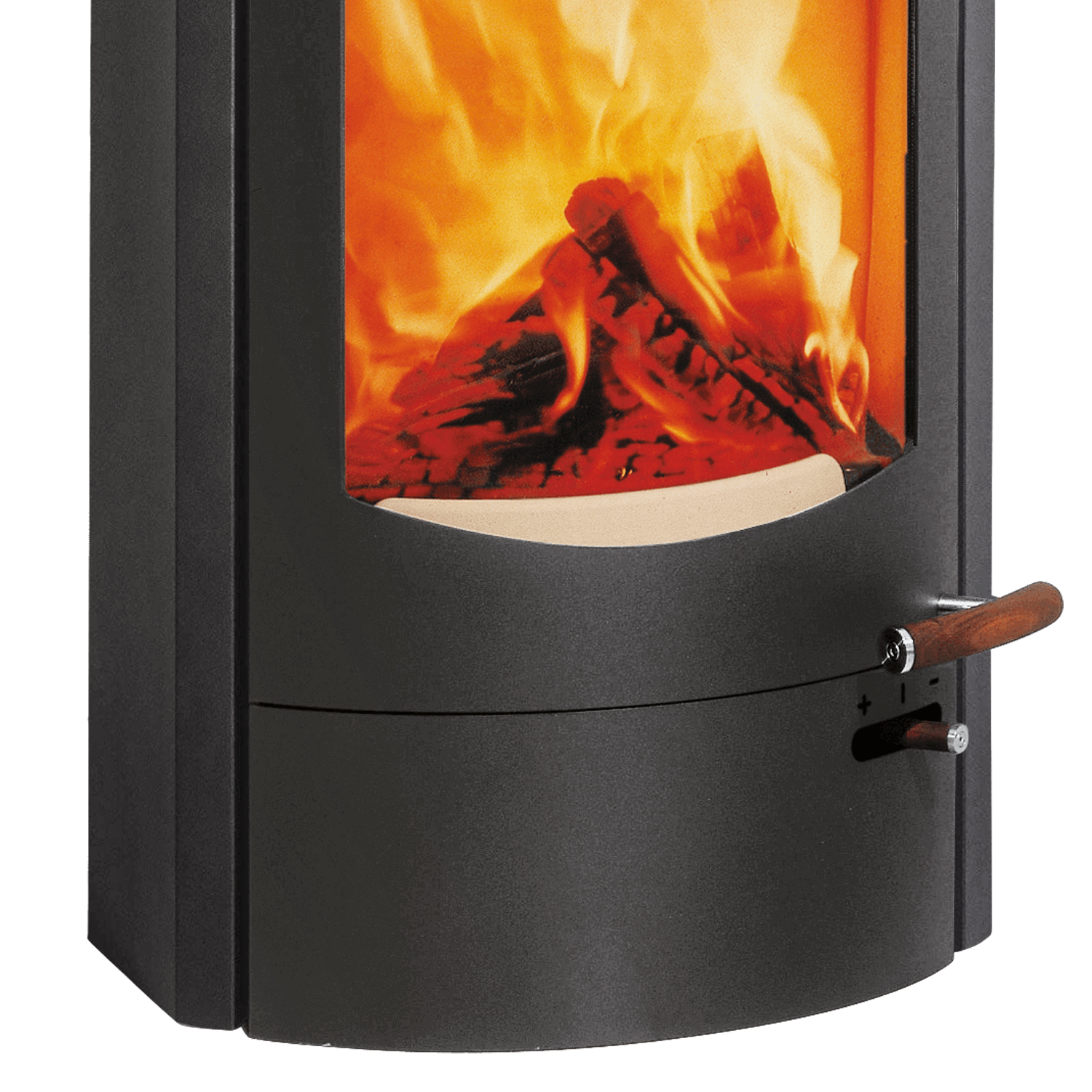 Austroflamm Koko 2.0 Kaminofen Stahl Gussgrau, Warmhaltefach Speckstein, Guss-Topplatte, RRA hinten