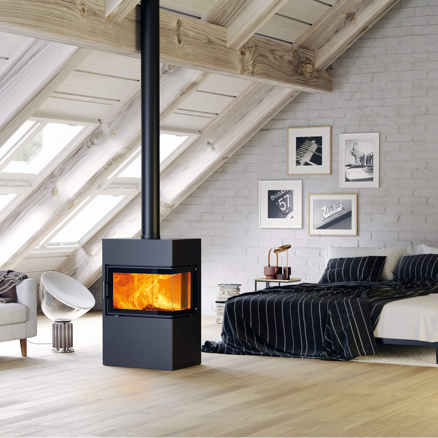 Austroflamm Dexter 2.0 Kaminofen Stahl Gussgrau Türanschlag rechts Austroflamm Dexter 2.0 Kaminofen Stahl Gussgrau Türanschlag rechts