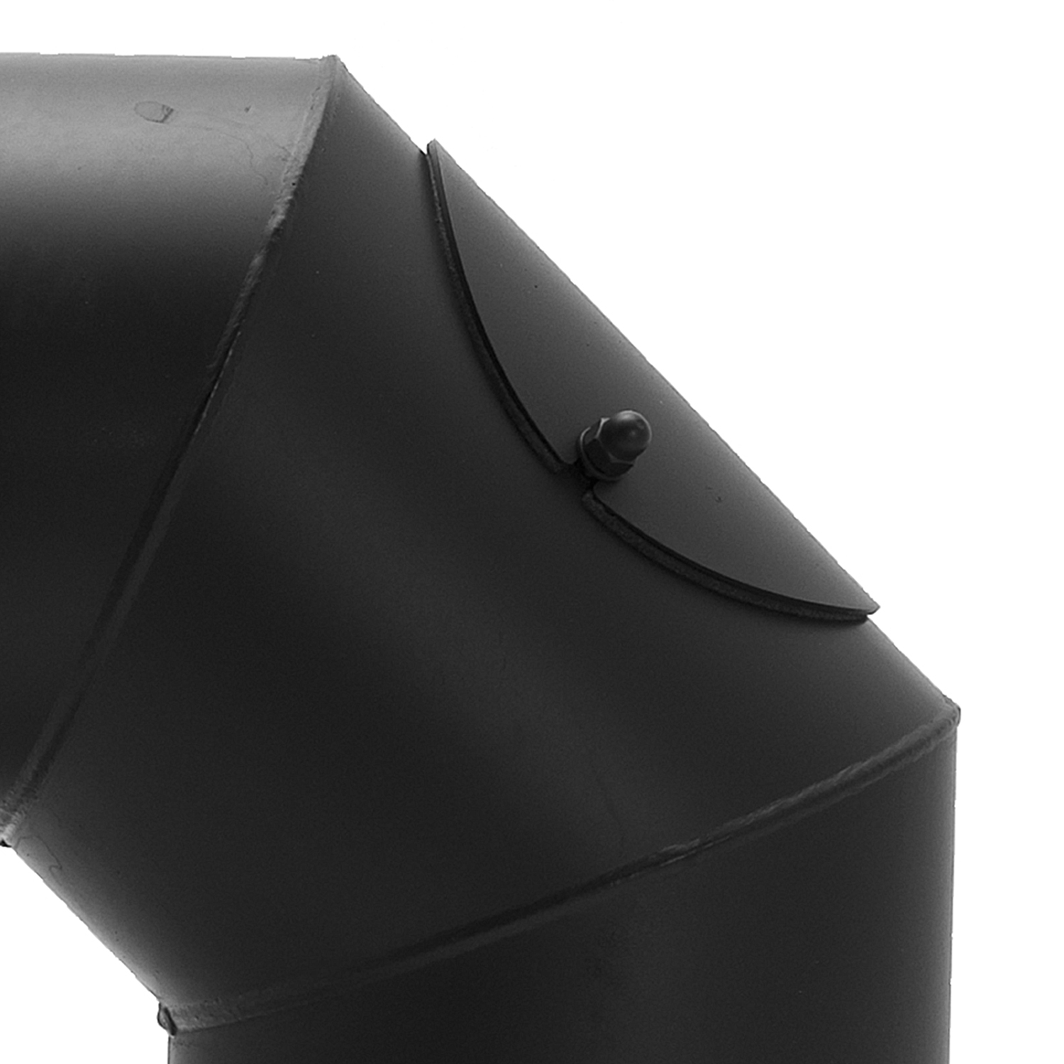 Raik Basic Rauchrohrbogen / Ofenrohr 250mm - 90° mit Reinigungsöffnung schwarz