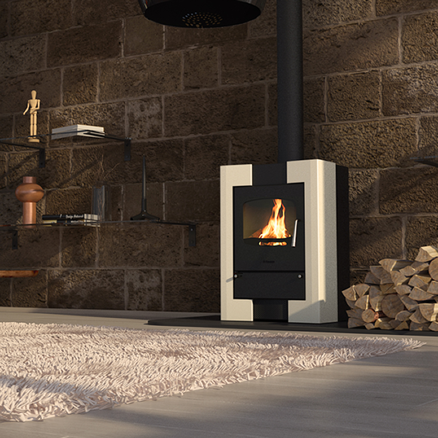 Kaminofen HS Flamingo ESPO 1 Creme Kaminofen HS Flamingo ESPO 1 Creme